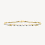 Dainty Round Cut Diamond Tennis Bracelet in Four-Prong Setting