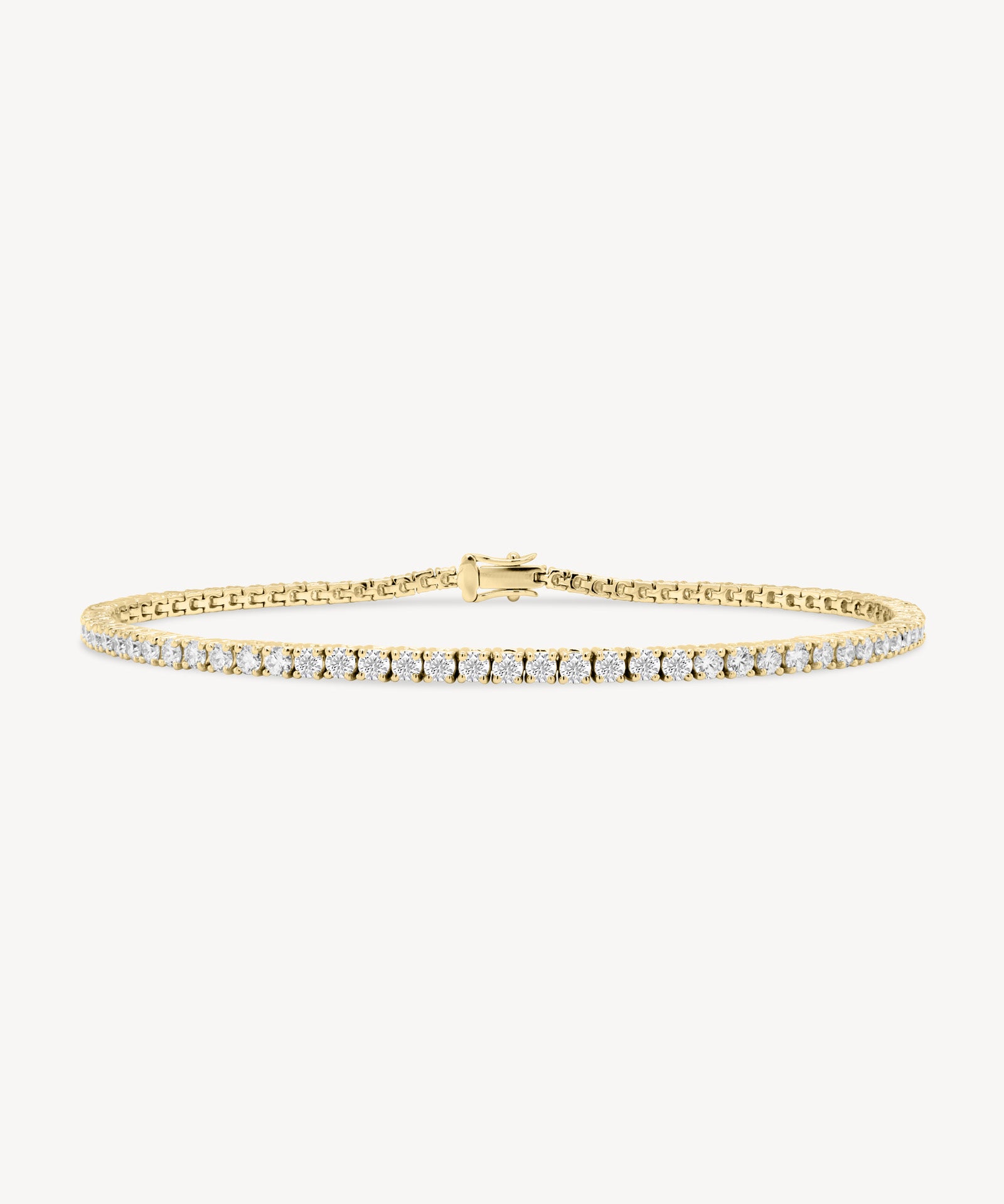 Dainty Round Cut Diamond Tennis Bracelet in Four-Prong Setting