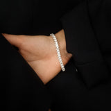 Triple Row Round Cut Diamond Tennis Bracelet