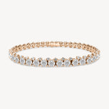 Triple Row Round Cut Diamond Tennis Bracelet
