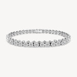 Triple Row Round Cut Diamond Tennis Bracelet