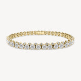 Triple Row Round Cut Diamond Tennis Bracelet