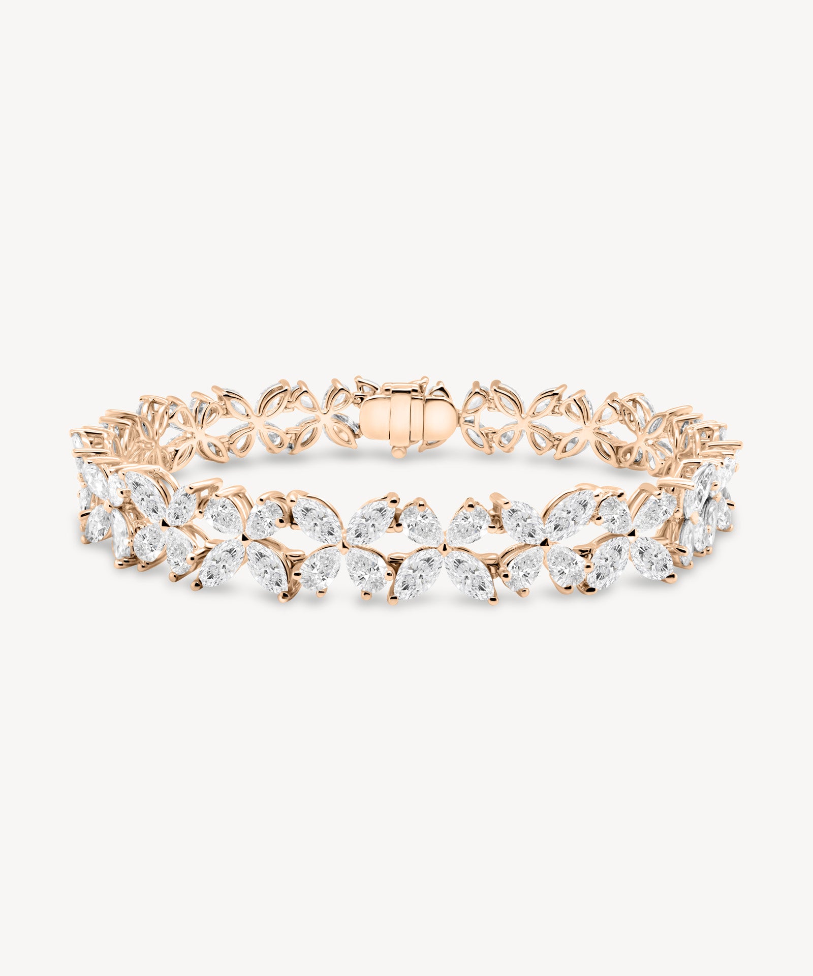 Marquise and Pear Cut Diamond Butterfly Bracelet