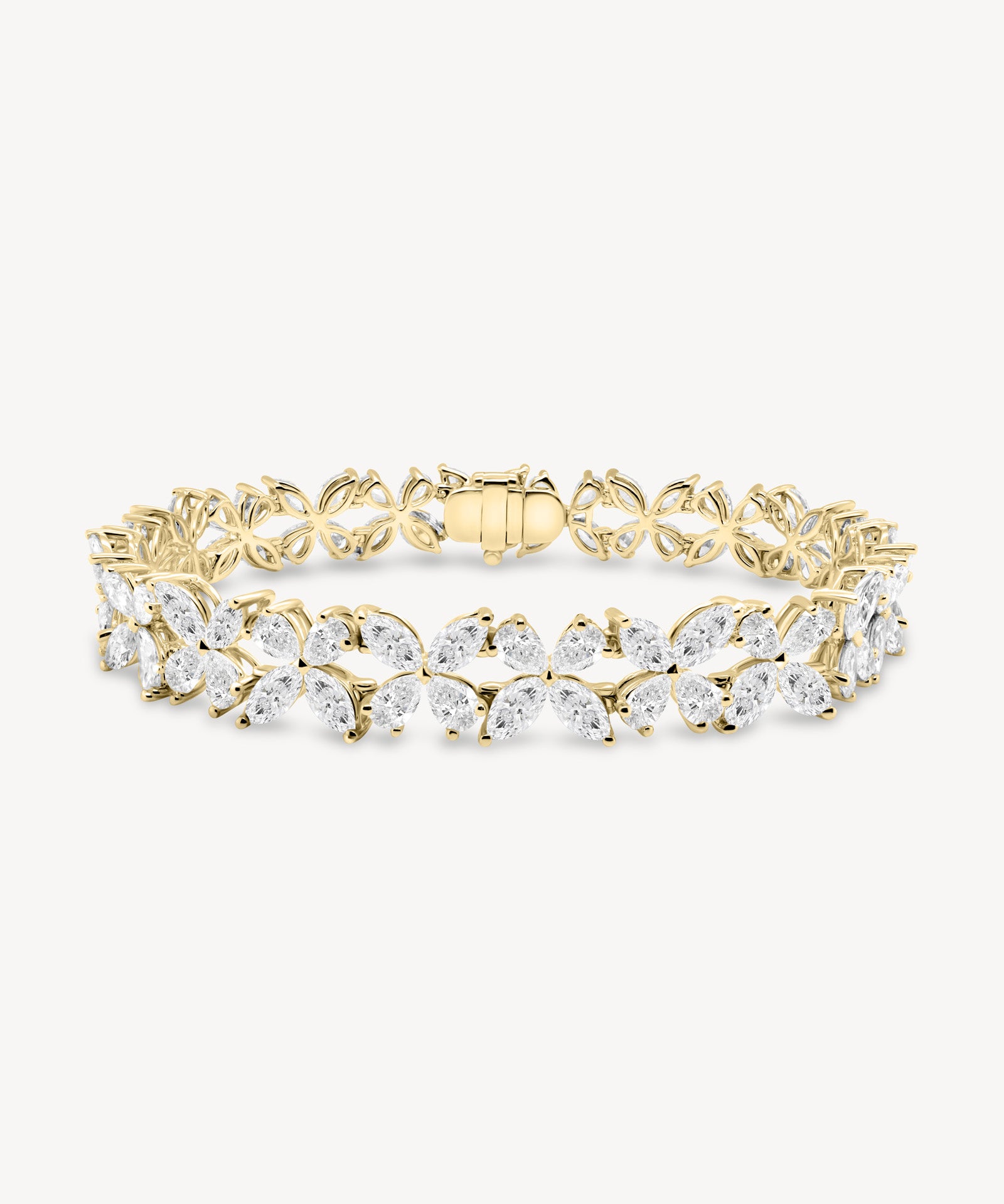 Marquise and Pear Cut Diamond Butterfly Bracelet