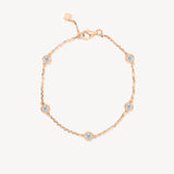 Round Cut Diamond Station Bracelet