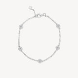 Round Cut Diamond Station Bracelet