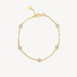Round Cut Diamond Station Bracelet