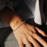 Round Cut Diamond Tennis Bracelet in Three-Prong Setting