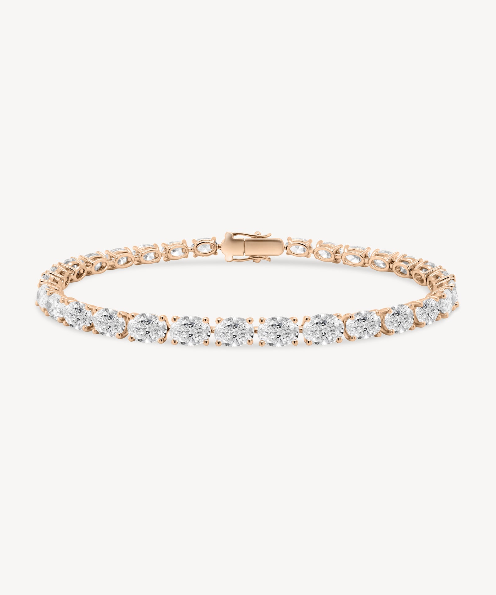 East-West Oval Cut Diamond Tennis Bracelet
