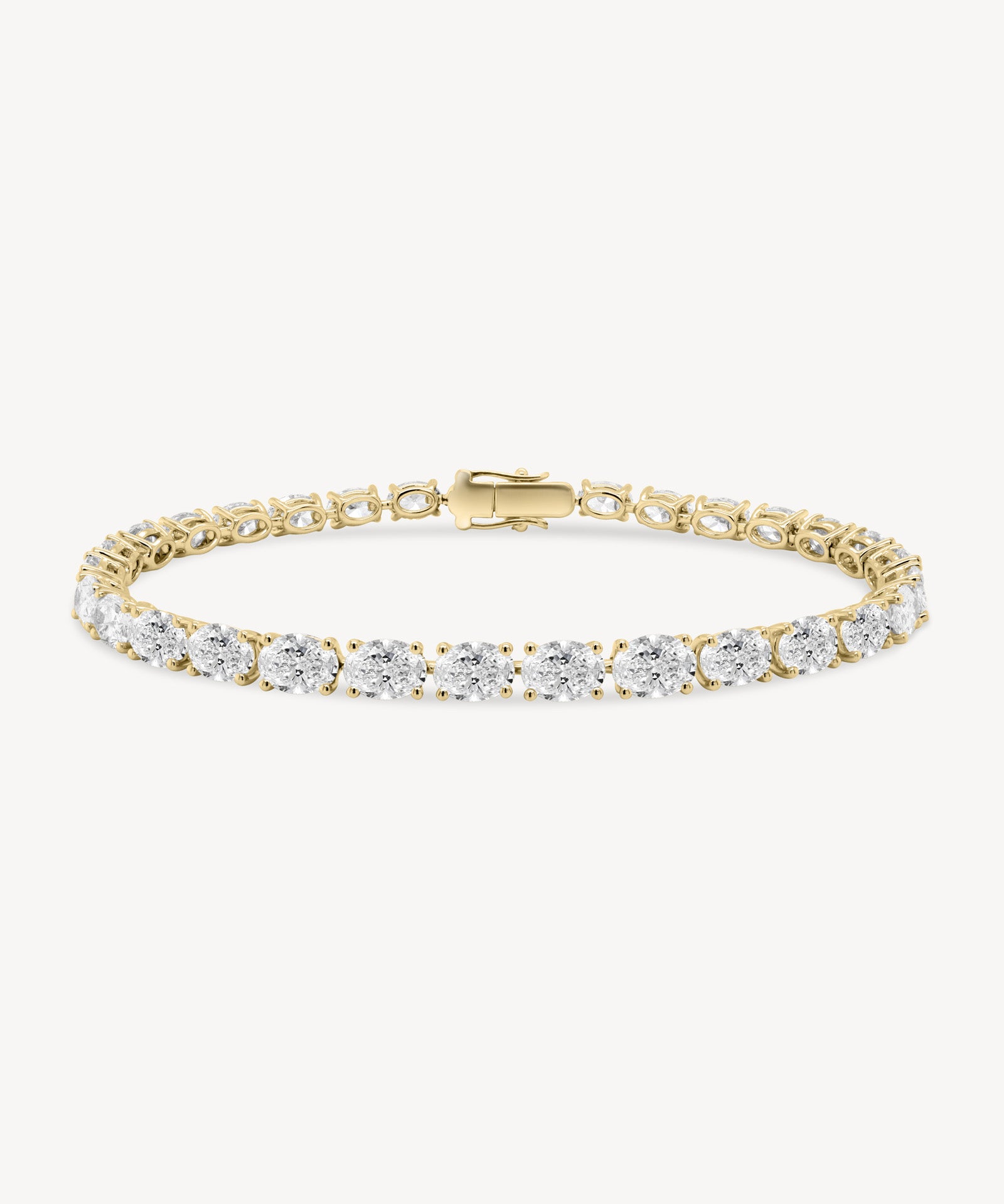 East-West Oval Cut Diamond Tennis Bracelet