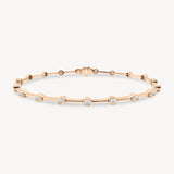 Round Cut Diamond Bezel Bar Bracelet