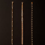 Round Cut Diamond Station Link Bracelet