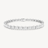 Staggered Princess and Baguette Cut Diamond Bracelet