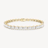Staggered Princess and Baguette Cut Diamond Bracelet