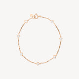 Princess Cut Diamond Station Bracelet