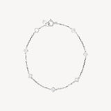 Princess Cut Diamond Station Bracelet
