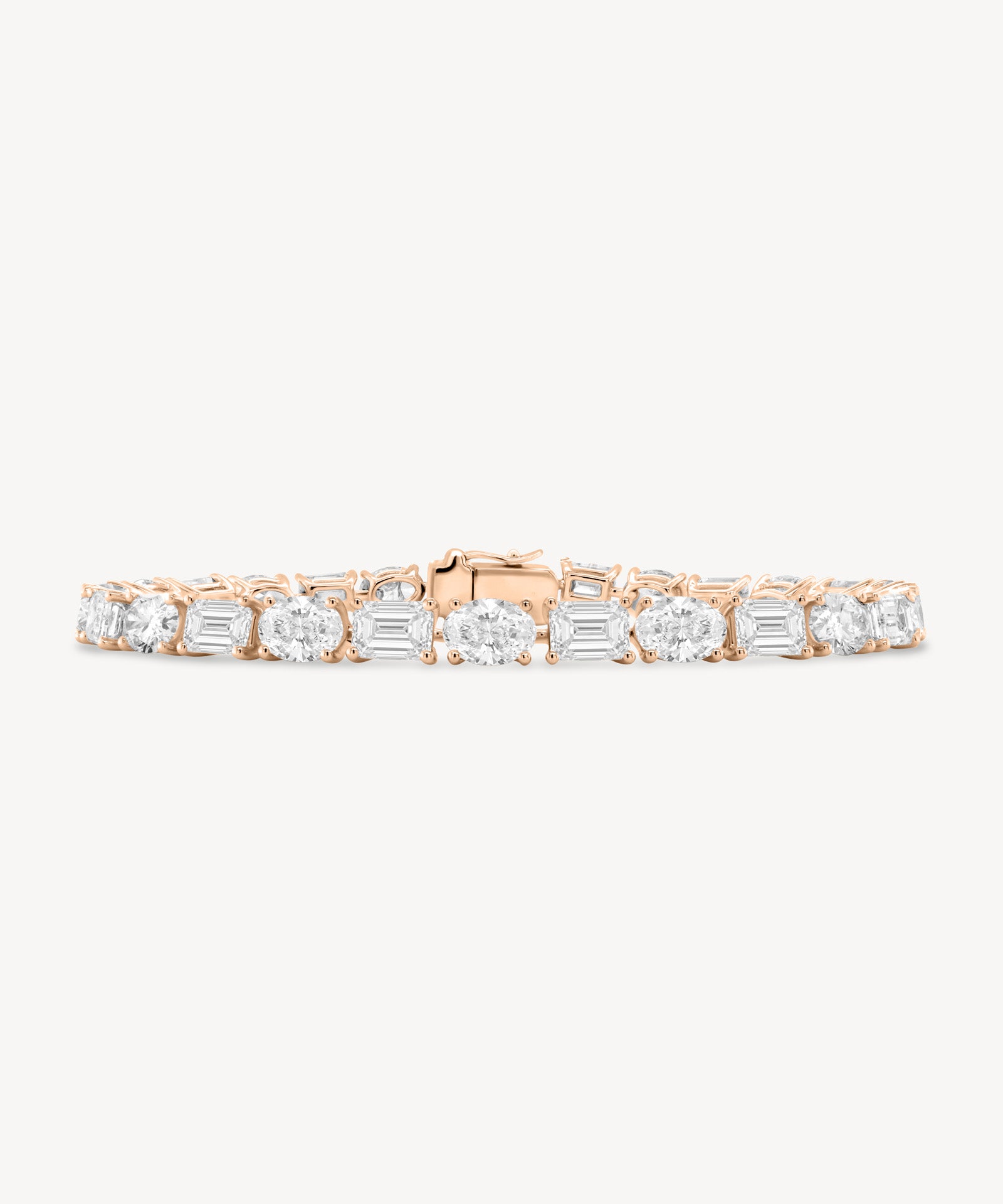 Alternating Emerald and Oval Cut Diamond Bracelet