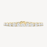 Alternating Emerald and Round Cut Diamond Bracelet