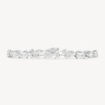 Alternating fancy cut diamond bracelet in white gold