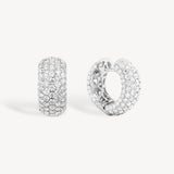 Diamond Pavé Thick Huggie Earrings
