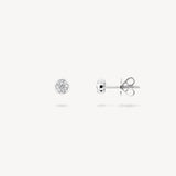 Round Cut Diamond Mini Stud Earrings