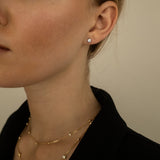 Round Cut Diamond Mini Stud Earrings