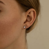 Round Cut Diamond Mini Stud Earrings