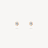 Round Cut Diamond Mini Stud Earrings