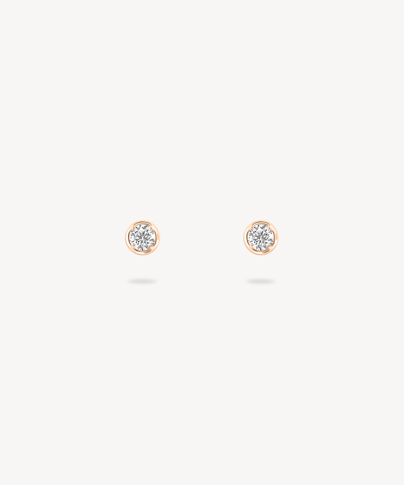 Round Cut Diamond Mini Stud Earrings