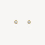 Round Cut Diamond Mini Stud Earrings
