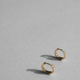 Double Row Diamond Pavé Huggie Earrings