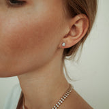 Pear Cut Diamond Stud Earrings with Removable Halo