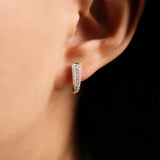 Tapered Diamond Pavé Huggie Earrings