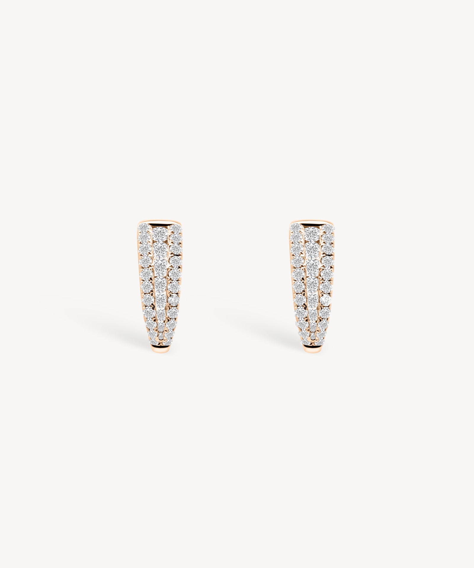 Tapered Diamond Pavé Huggie Earrings