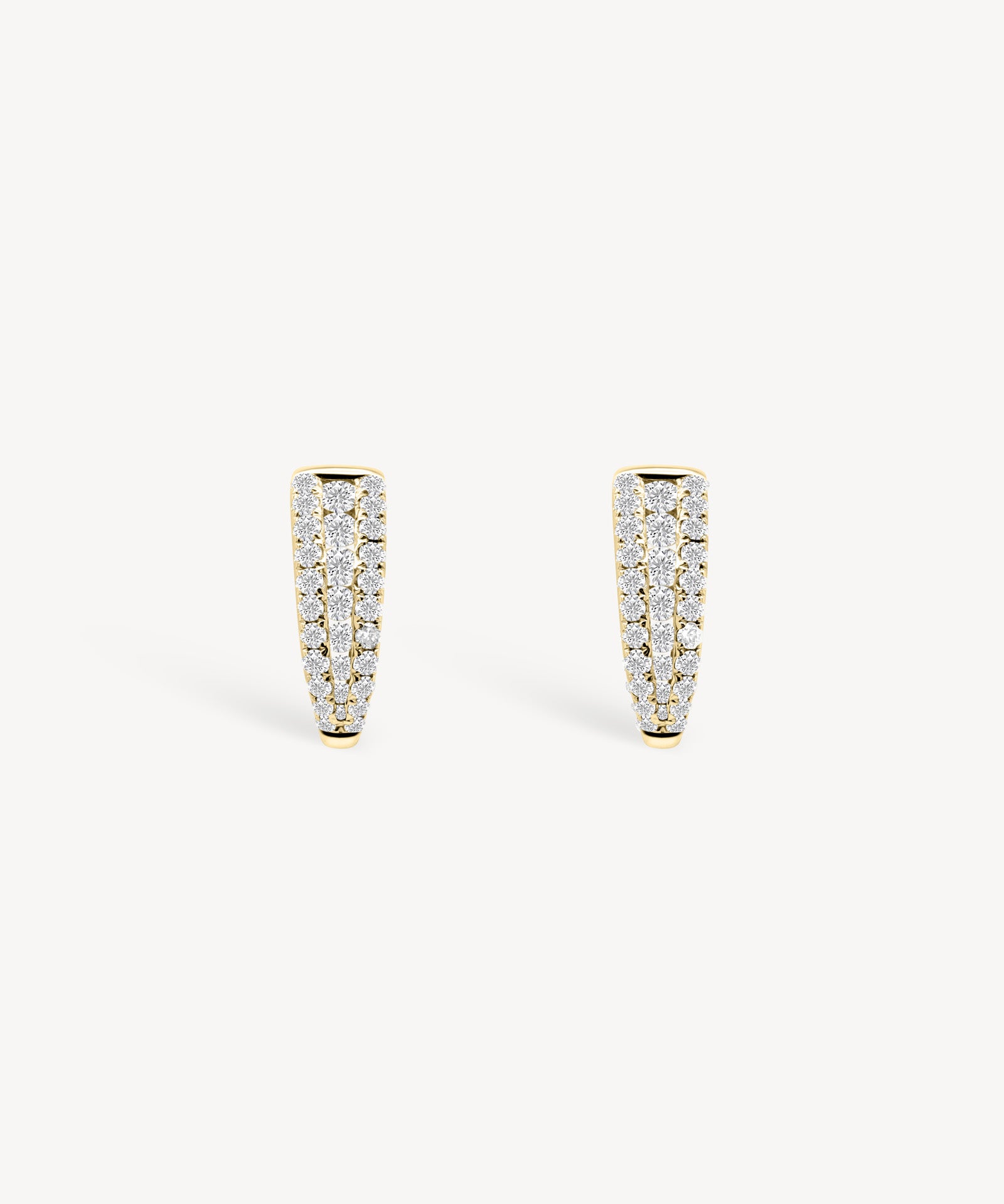 Tapered Diamond Pavé Huggie Earrings
