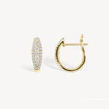 Double Tapered Diamond Pavé Huggie Earrings