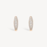 Double Tapered Diamond Pavé Huggie Earrings