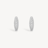 Double Tapered Diamond Pavé Huggie Earrings
