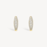 Double Tapered Diamond Pavé Huggie Earrings