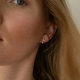Cross Diamond Pavé Stud Earrings