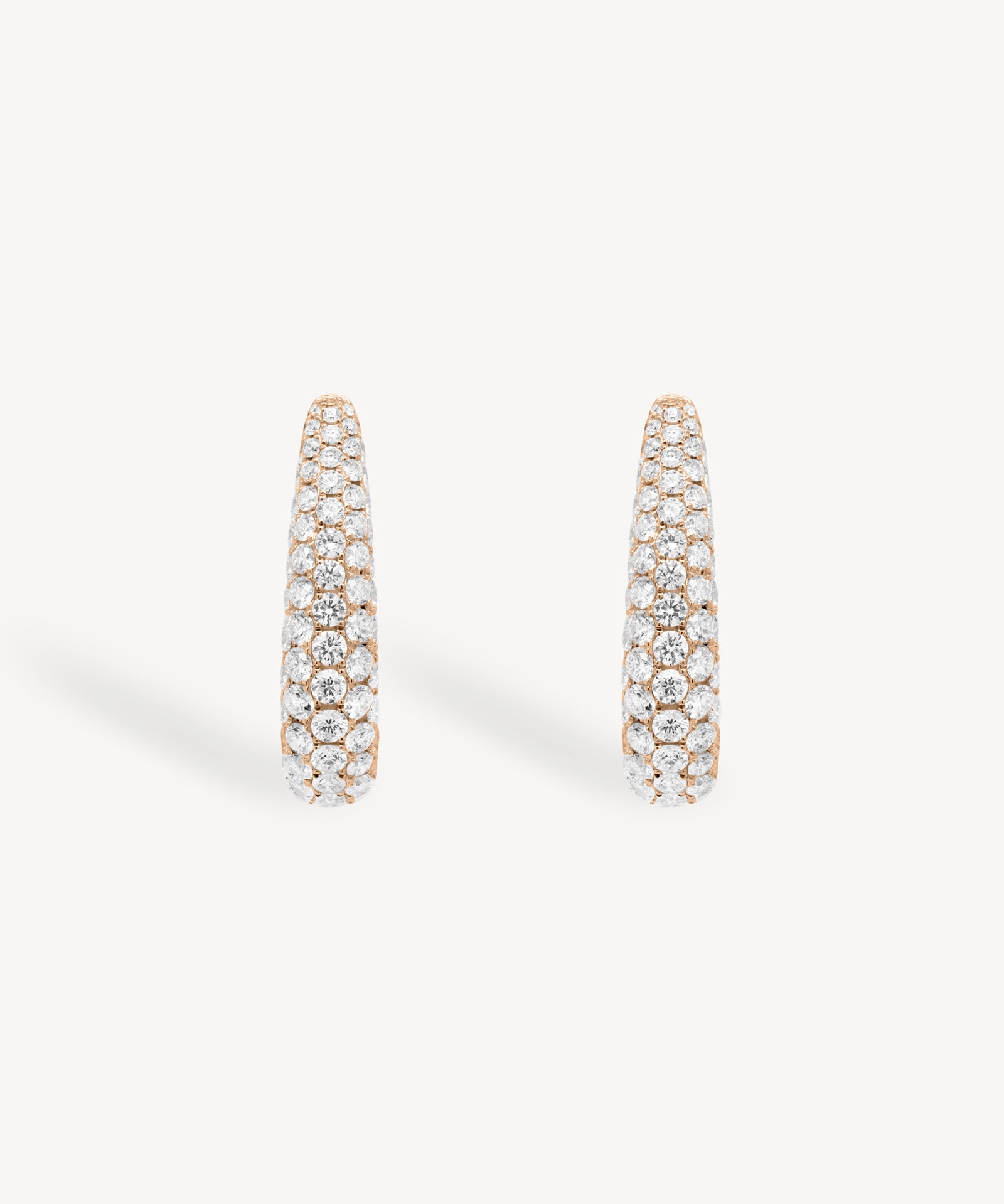 Diamond Pavé U-Hoop Earrings