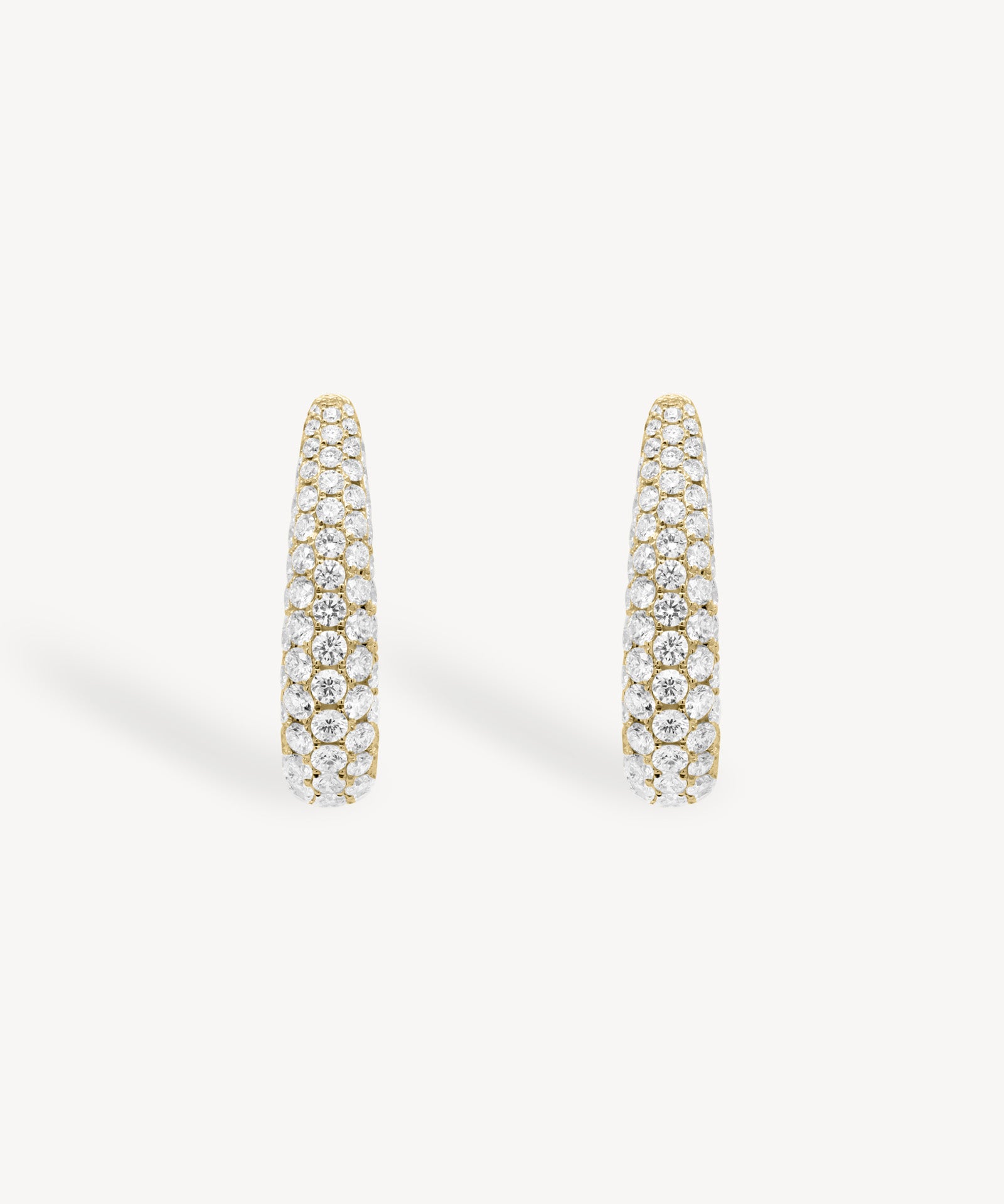 Diamond Pavé U-Hoop Earrings