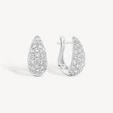 Teardrop Diamond Pavé Hoop Earrings