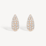 Teardrop Diamond Pavé Hoop Earrings