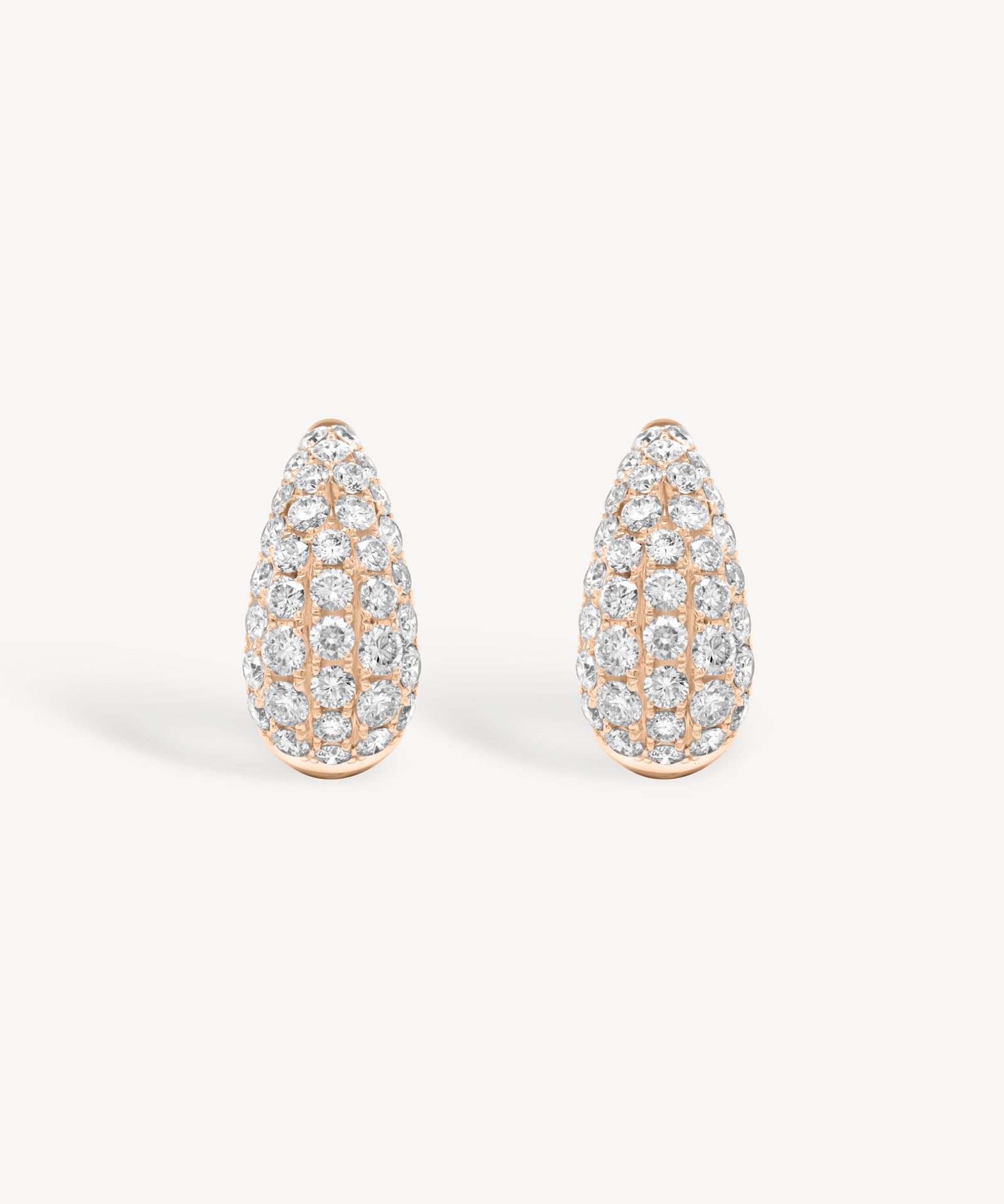 Teardrop Diamond Pavé Hoop Earrings