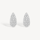 Teardrop Diamond Pavé Hoop Earrings