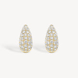Teardrop Diamond Pavé Hoop Earrings