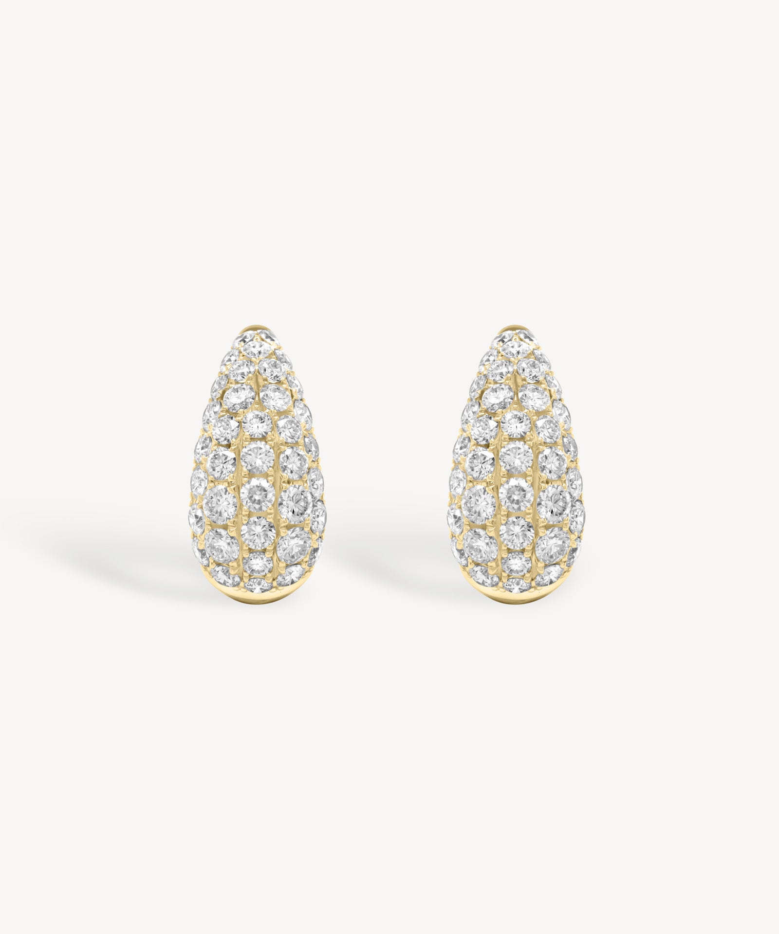 Teardrop Diamond Pavé Hoop Earrings