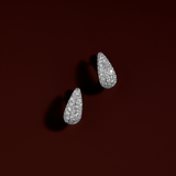 Teardrop Diamond Pavé Hoop Earrings
