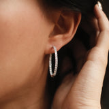 Medium Hoop Diamond Earrings